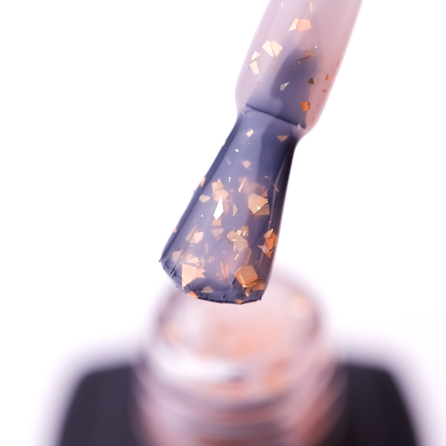 MOON FULL Potal Rubber Base Silena No. 2025 (light peach with golden potal), 8 ml
