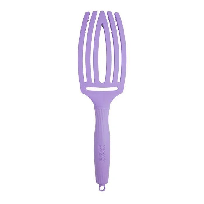 Olivia Garden Щетка массажная с натуральной щетиной Finger Brush Combo Medium Tropical Lavander