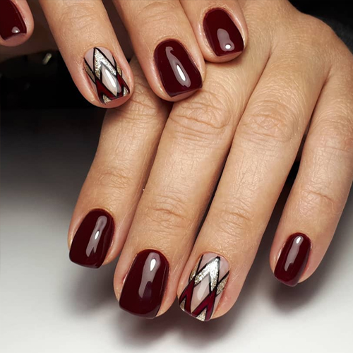 Gel varnish Komilfo Rior Collection 004 (burgundy, enamel), 8 ml