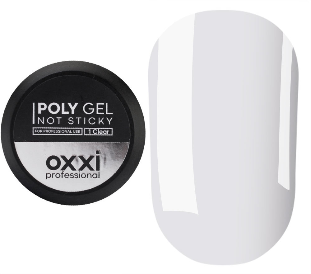 OXXI Гель для ногтей POLY GEL NOT STICKY №01, 30 мл