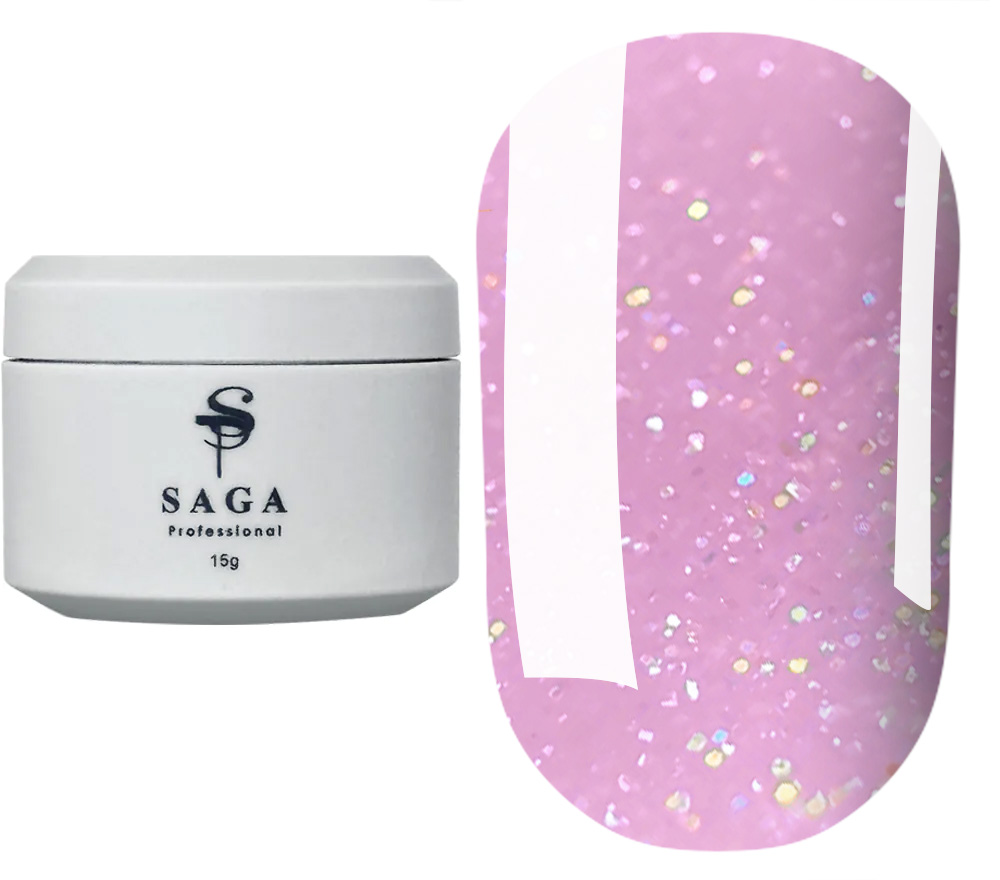 SAGA professional Shimmer Base New 13 (розовый с шиммером), 15 мл