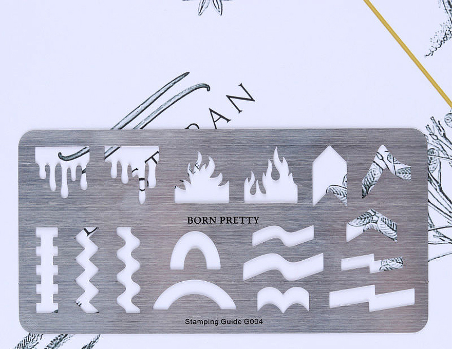 Born Pretty Stamping Stencil Plate Stamping Guide G004