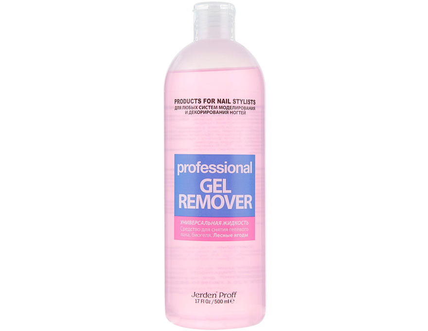 Jerden Proff Gel Remover emulsion for removing gel polish and biogel, Blackberry, 500 ml