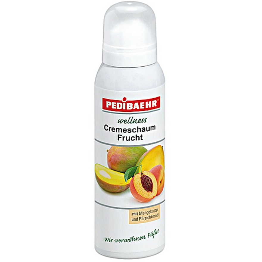 BAEHR Cremeschaum Frucht Fruit Cream Foot Foam with Mango Peach Oil, 125 ml