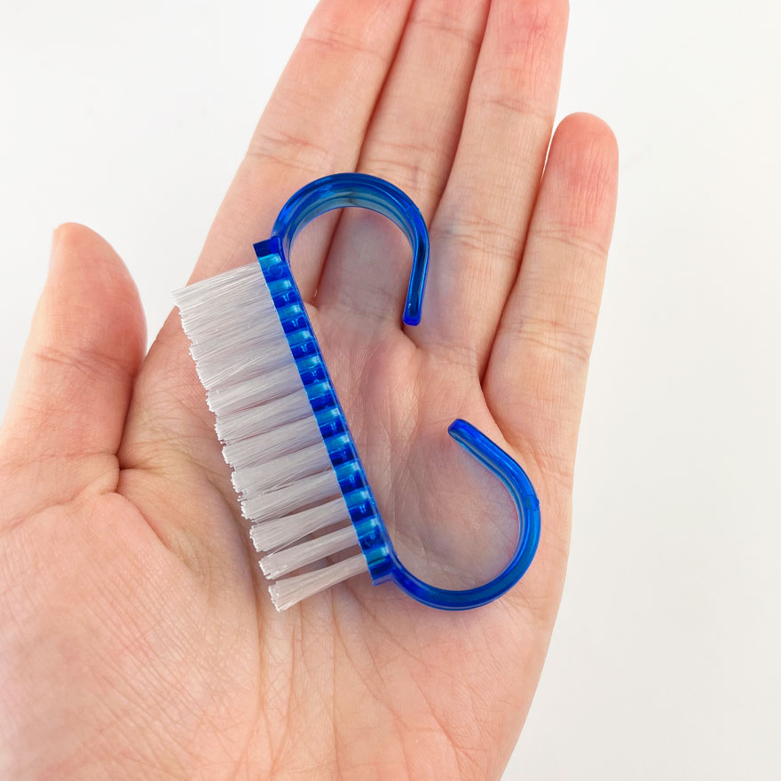 Brush for removing dust, for nails without a handle, mini, blue