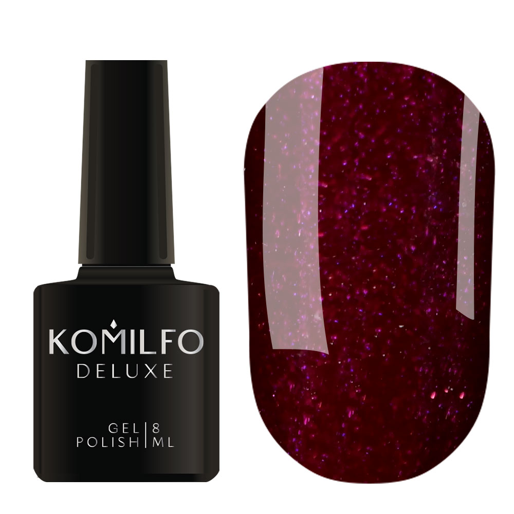 Gel varnish Komilfo DeLuxe Termo C003 (light brown, when heated - bright light green), 8 ml