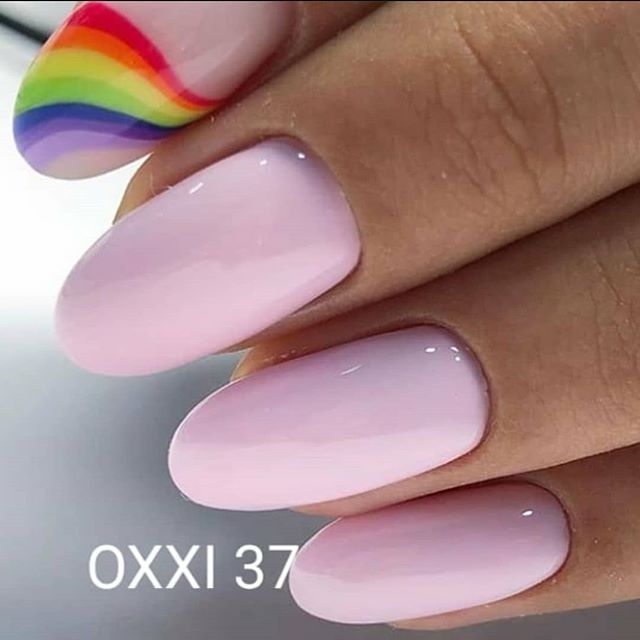 OXXI Гель-лак для ногтей №037 (светлый лилово-розовый, эмаль), 10 мл