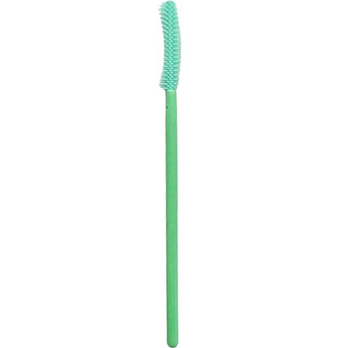 Eyelash brush, silicone, B (curved), mint, 1 pc