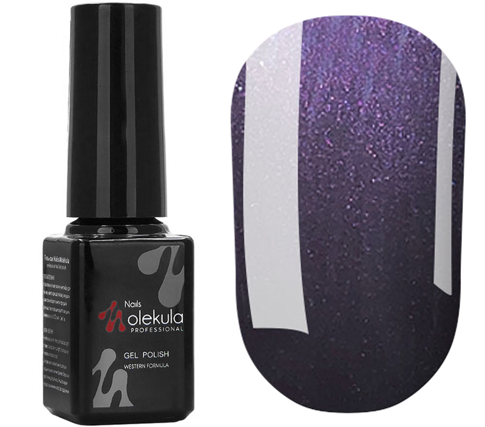 Gel polish Molekula No. 042 (eggplant, mother-of-pearl), 6 ml