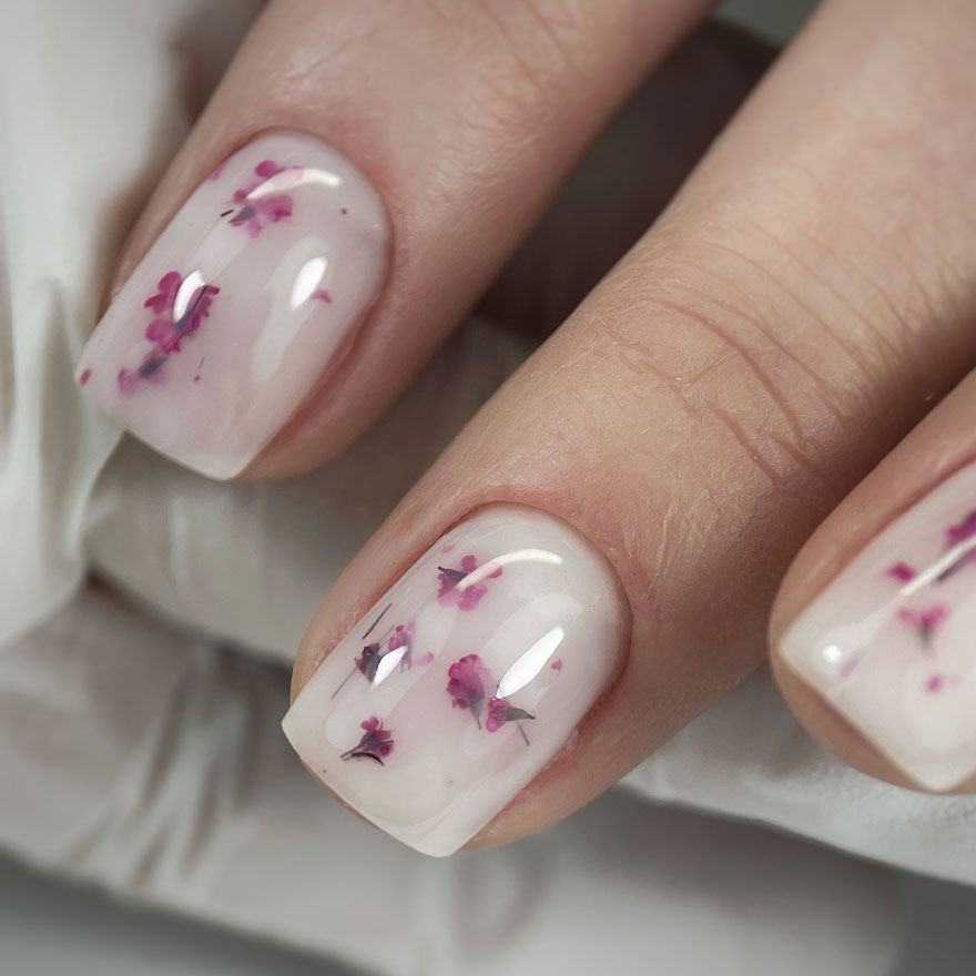 SAGA гель для ногтей цветочный professional Liquid Floral gel 01, 15 мл