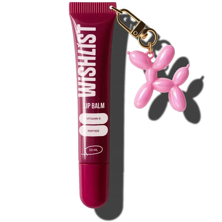 WISHLIST Бальзам-блиск для губ Lip Gloss Balm - Ruby Nectar + Іграшка-брелок, 10 мл