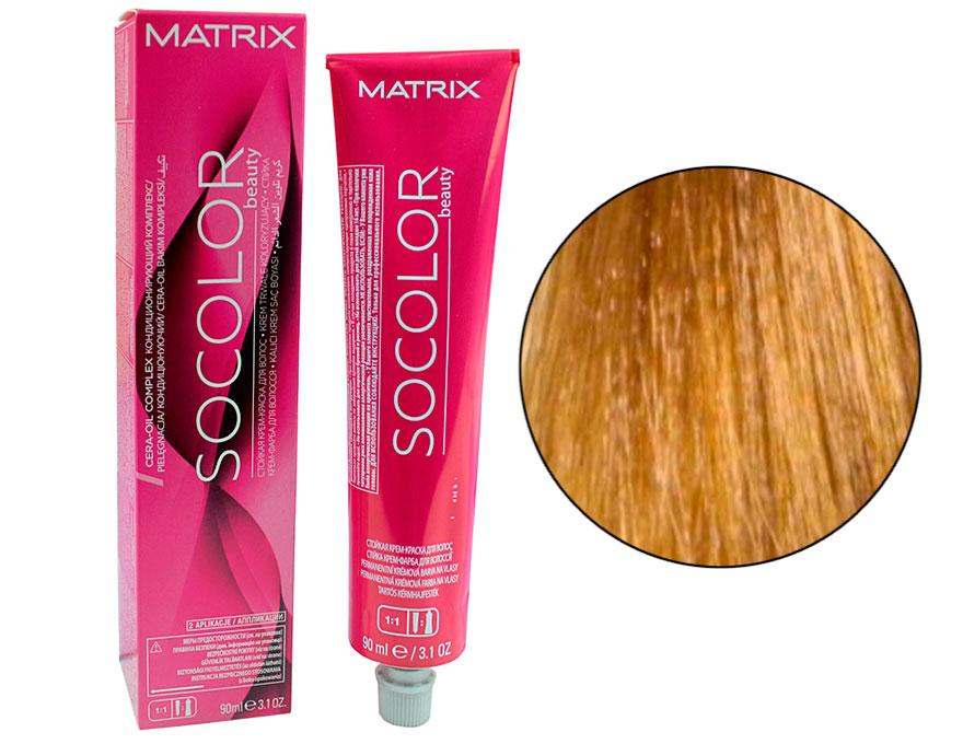Hair color cream Matrix So Color 7W warm blonde, 90 ml