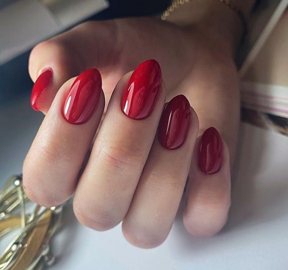 NUB 089 Dark Love gel varnish (dark red, enamel), 8 ml