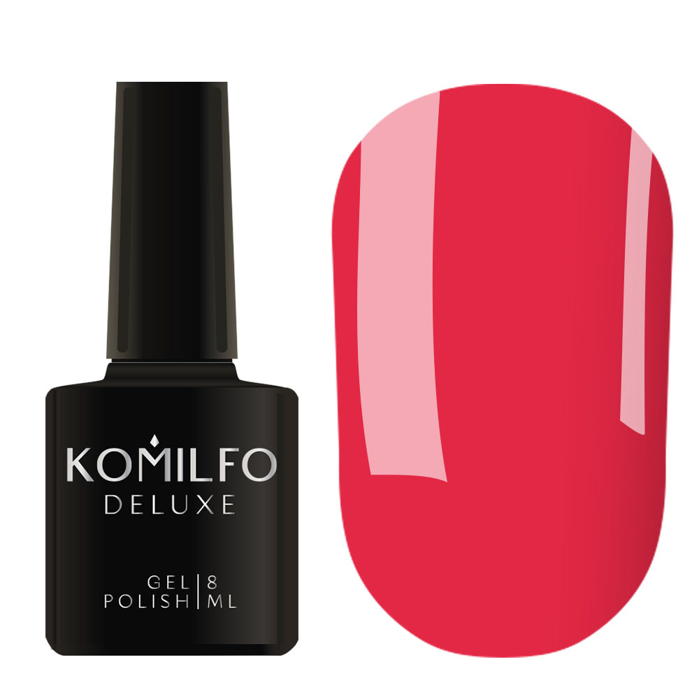 Gel Polish Komilfo Deluxe Series D181 (red-coral, enamel), 8 ml.