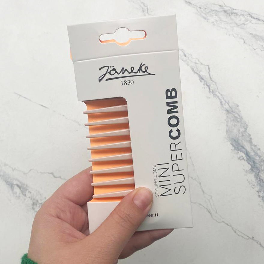 Janeke Mini Supercomb Hair Comb Peach