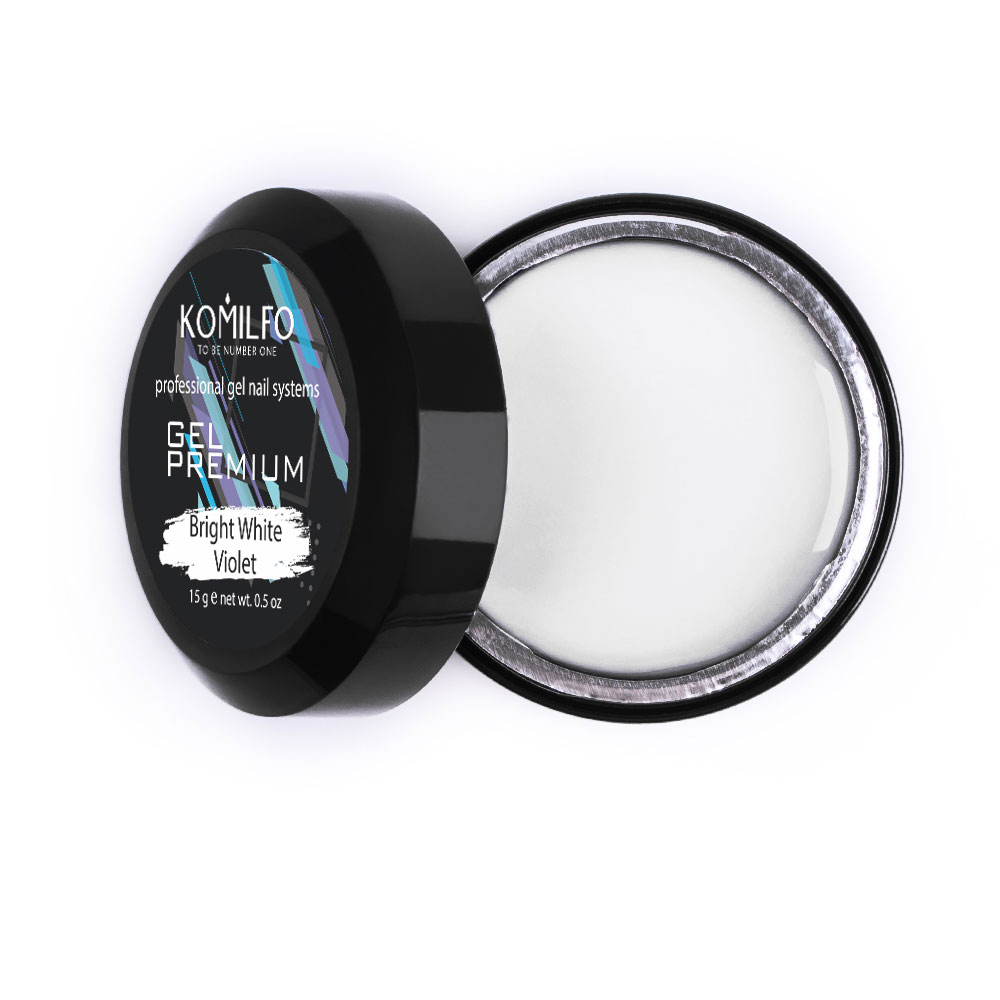 Komilfo Gel Premium Bright White Violet, 15 g