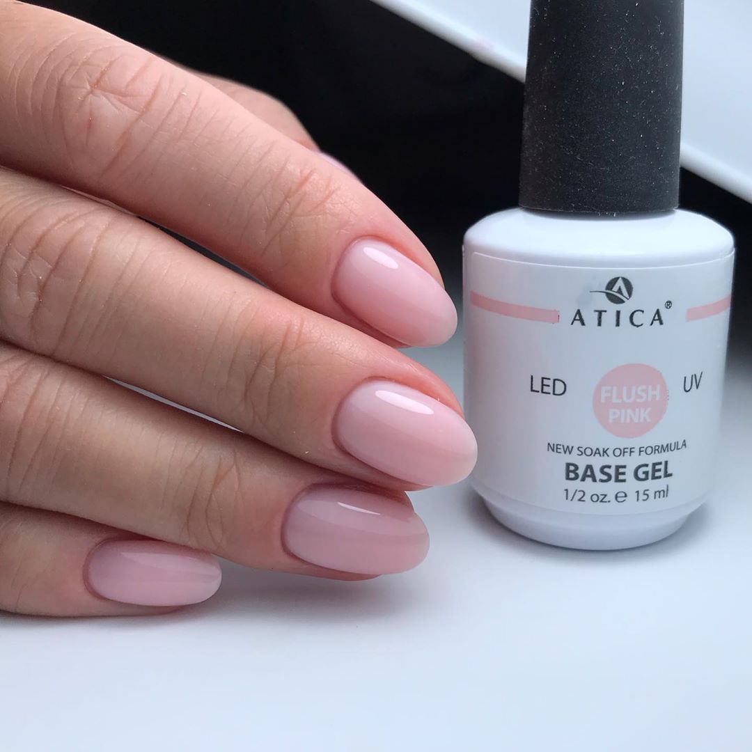 Atica Base Gel Flush Pink Каучукова камуфлююча база (світло-персикова), 30 мл