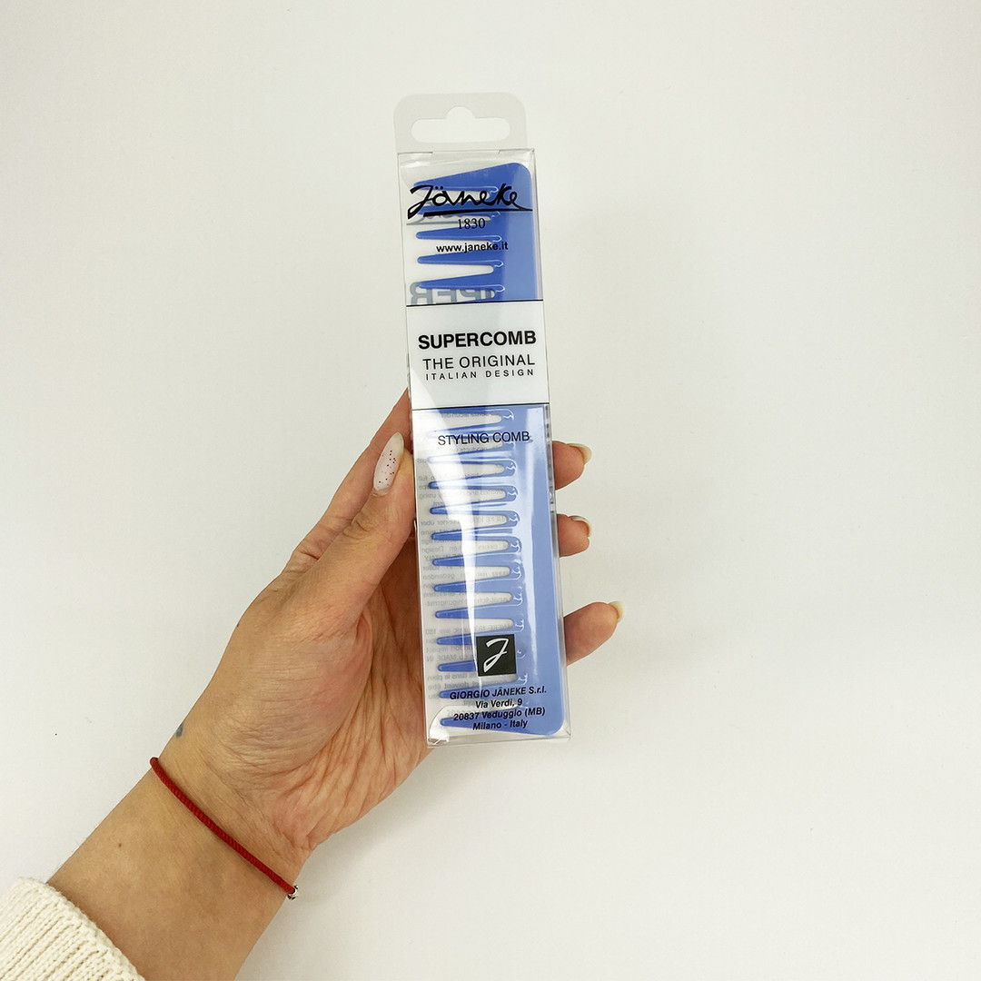 Janeke Supercomb Cornflower Hair Comb