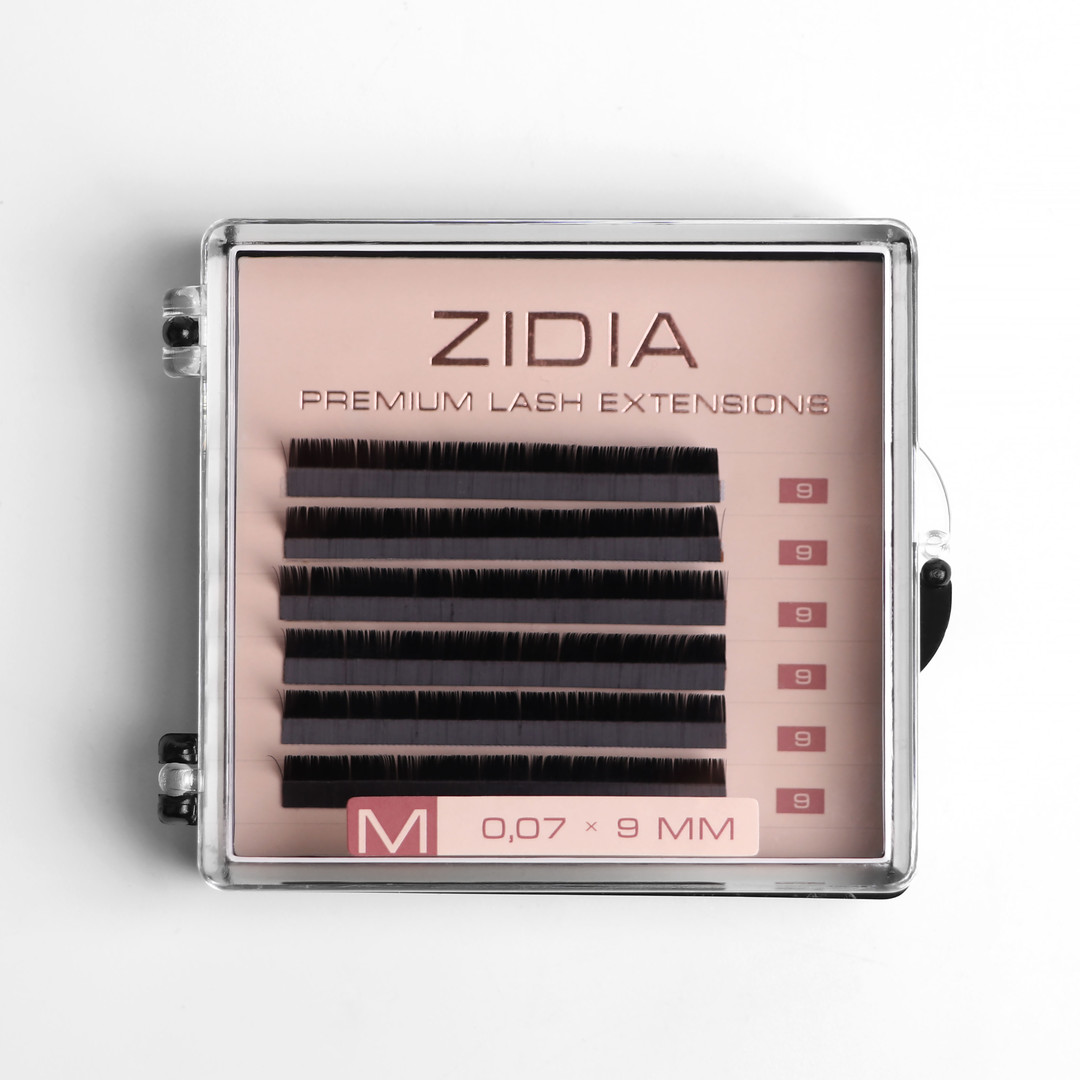 ZIDIA Premium Lash Extensions 6 strips - M0.07 x 9 mm ZIDIA Premium Lash Extensions 6 strips - M0.07 x 9 mm