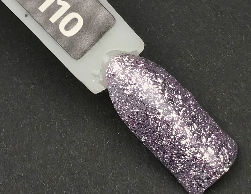 Гель-лак NUB 110 Pegasus (бледно-сиреневый с блестками), 8 мл