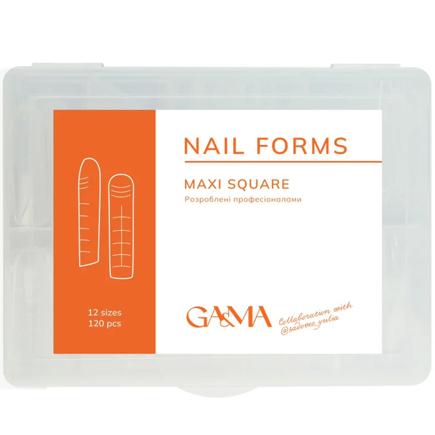 Ga&Ma Верхние формы Nails forms Maxi square collaboration with