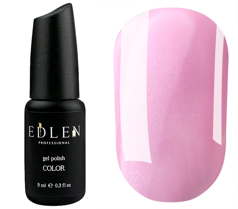 Edlen Gel nail polish 008 (light strawberry pink, microglitter), 9 ml