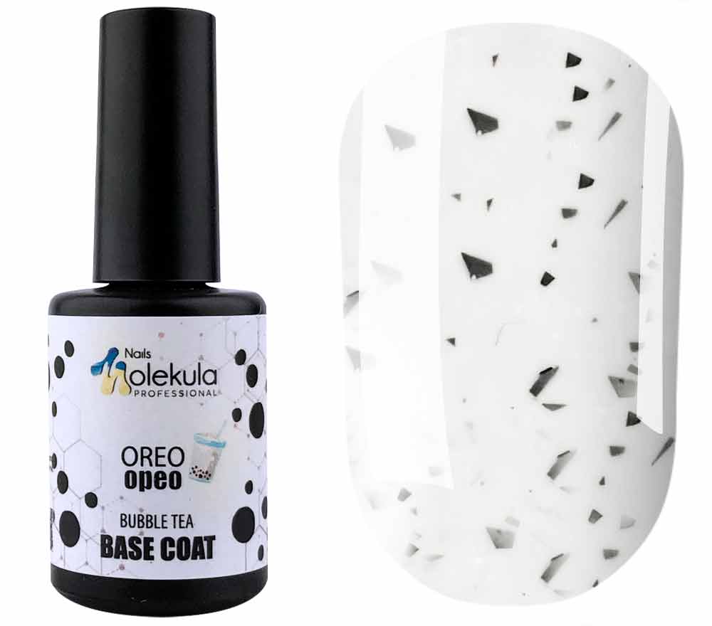 Molekula База для ногтей Base Coat Bubble Tea Oreo (орео) №BB003, 12 мл