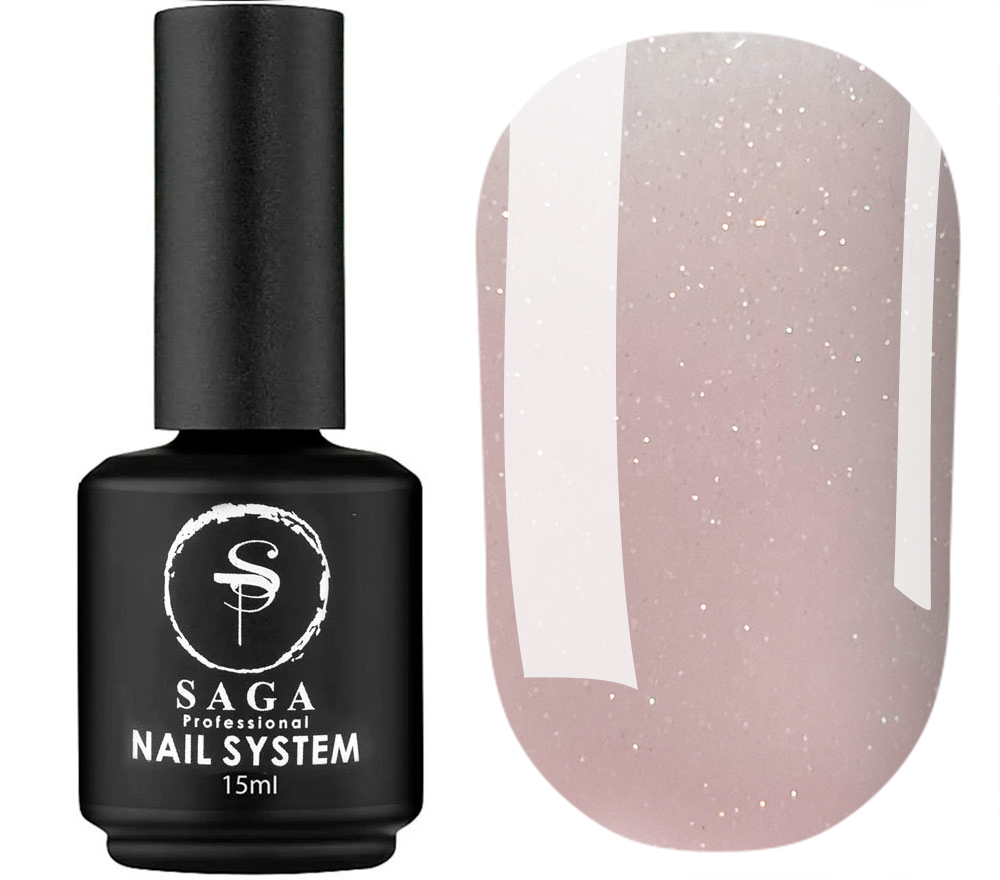SAGA professional LIQUID GEL 20 (телесно-розовый с микроблеском), 15 мл SAGA professional LIQUID GEL 20 (телесно-розовый с микроблеском), 15 мл