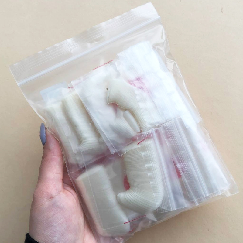 Oval nail tips, different sizes, matte, 600 pcs