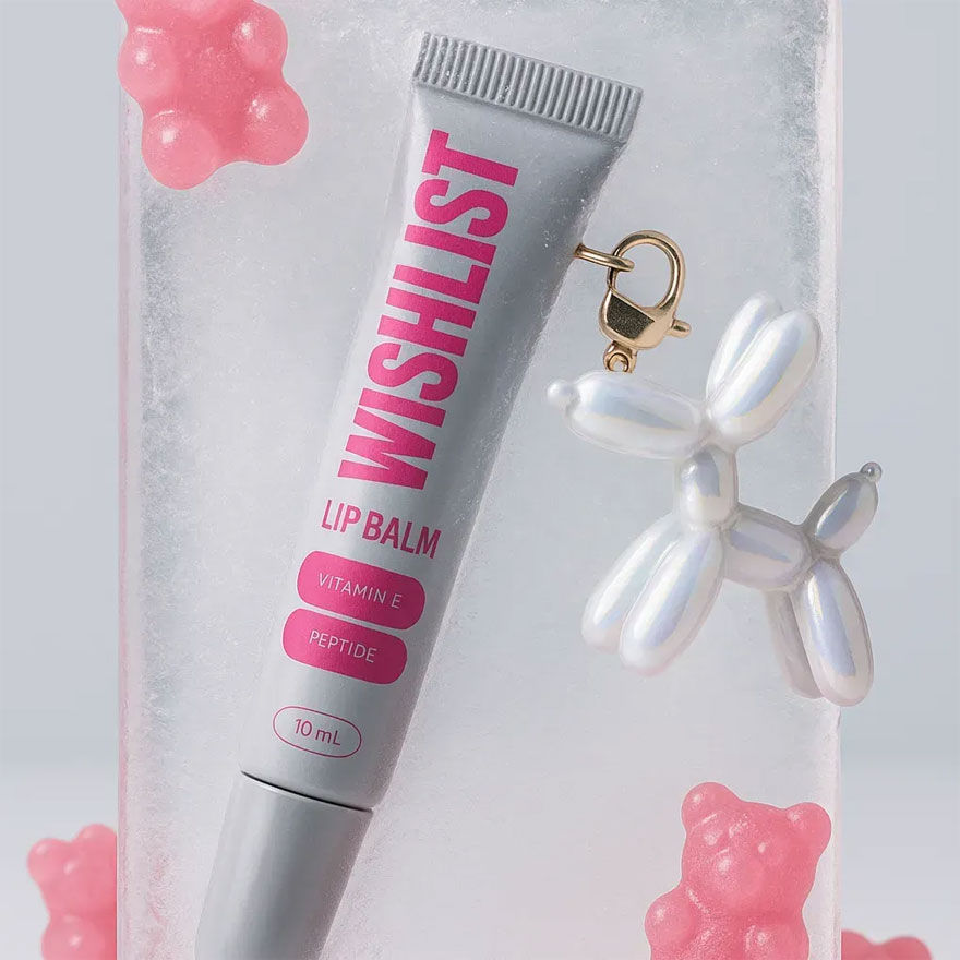 WISHLIST Бальзам-блиск для губ Lip Gloss Balm - Crystal Sorbet + Іграшка-брелок, 10 мл