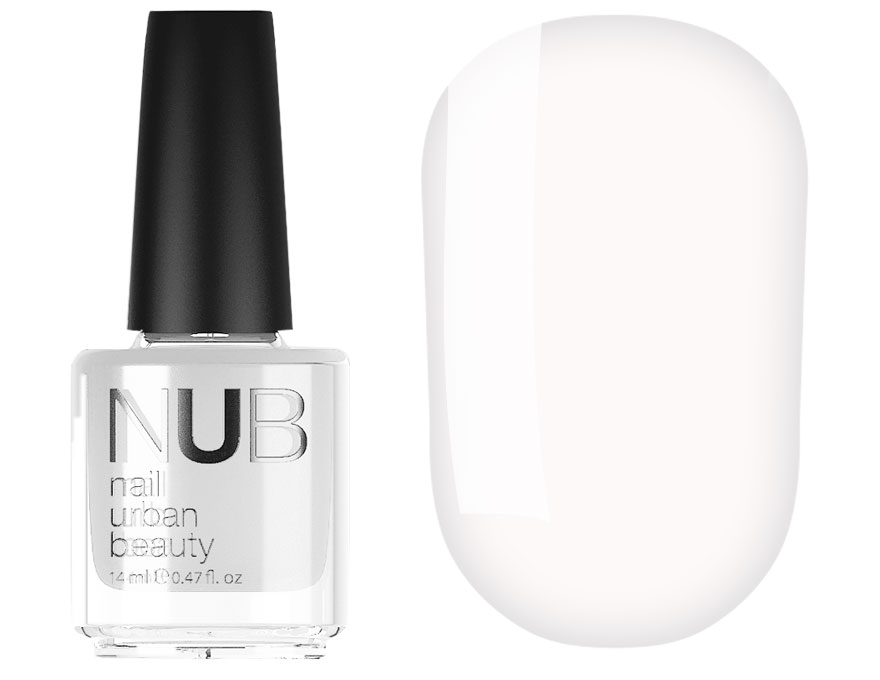 Nail polish NUB 014 Vivid White (white, enamel), 14 ml