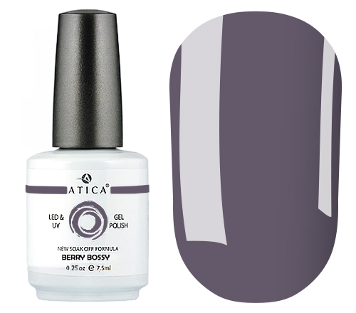 Atica Berry Bossy GPM13 gel-varnish (violet-gray, enamel), 7.5 ml