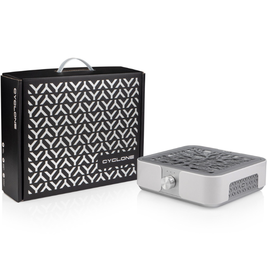 BUCOS Витяжка для манікюру та педикюру CYCLONE X3 SILVER на 72W (гарантія 24 місяці)