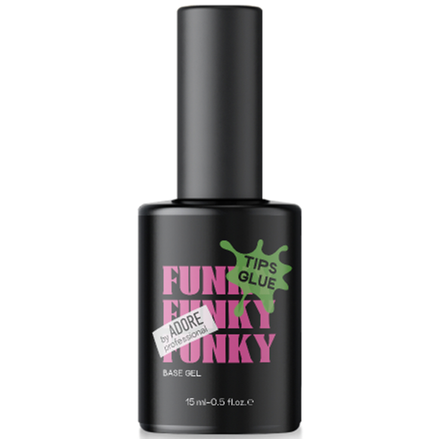 ADORE Funky Tips Glue Gel, 15 мл - Гель-клей для гелевих тіпс з пензликом