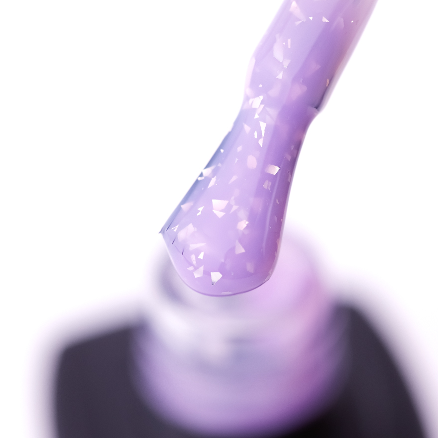 MOON FULL Potal Rubber Base Silena №2030 (purple-lilac with silver potal), 8 ml