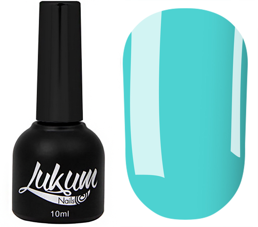 Гель-лак Lukum № 011 (ярко-бирюзовый, эмаль), 10 мл