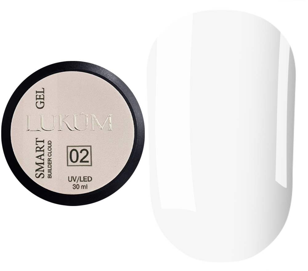 Lukum Гель для ногтей Smart Gel №02 (Cloud), 30 мл