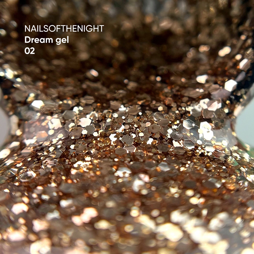 Nails Of The Night Nail gel Brokat gel 02, 5 g