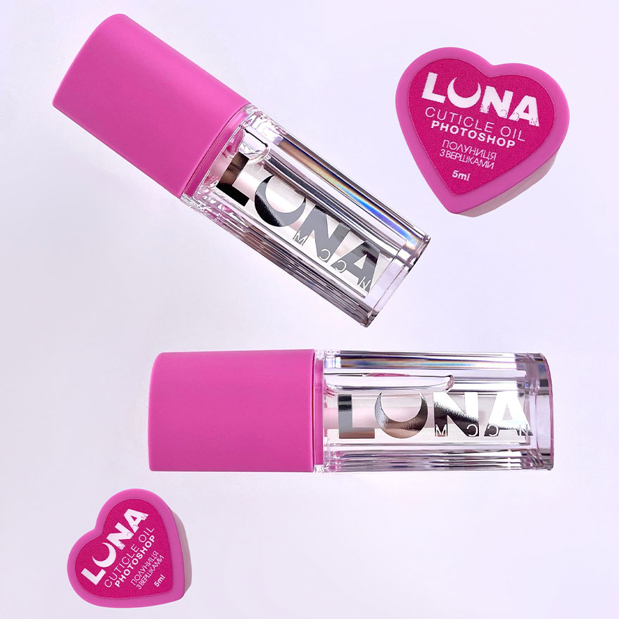 LUNA Dry cuticle oil with strawberry and cream scent Photoshop Oil, 5 ml