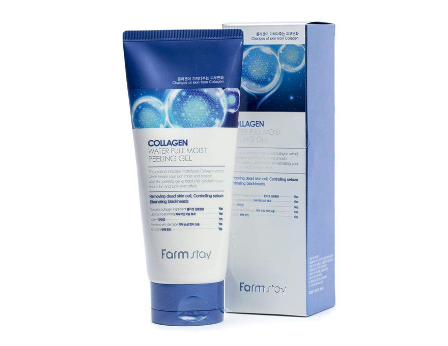 FARMSTAY Collagen Water Full Moist Peeling Gel - пилинг-скатка с коллагеном, 180 мл