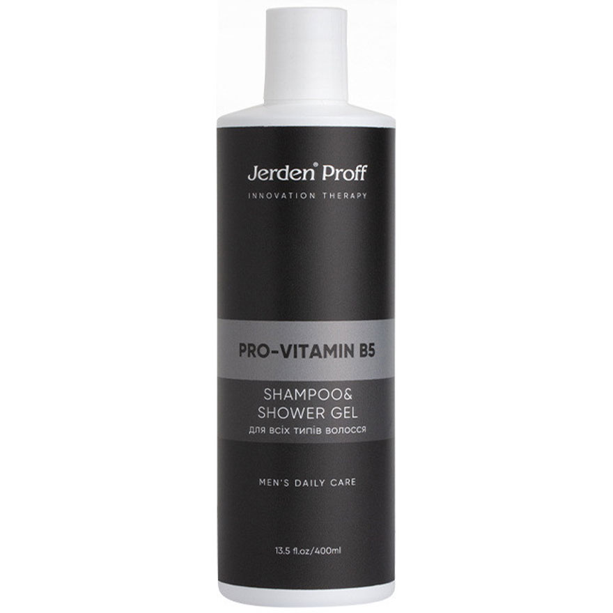 Jerden Proff PROVITAMIN B5 Мужской шампунь-гель для душа с провитамином B5 и витамином Е, 400мл