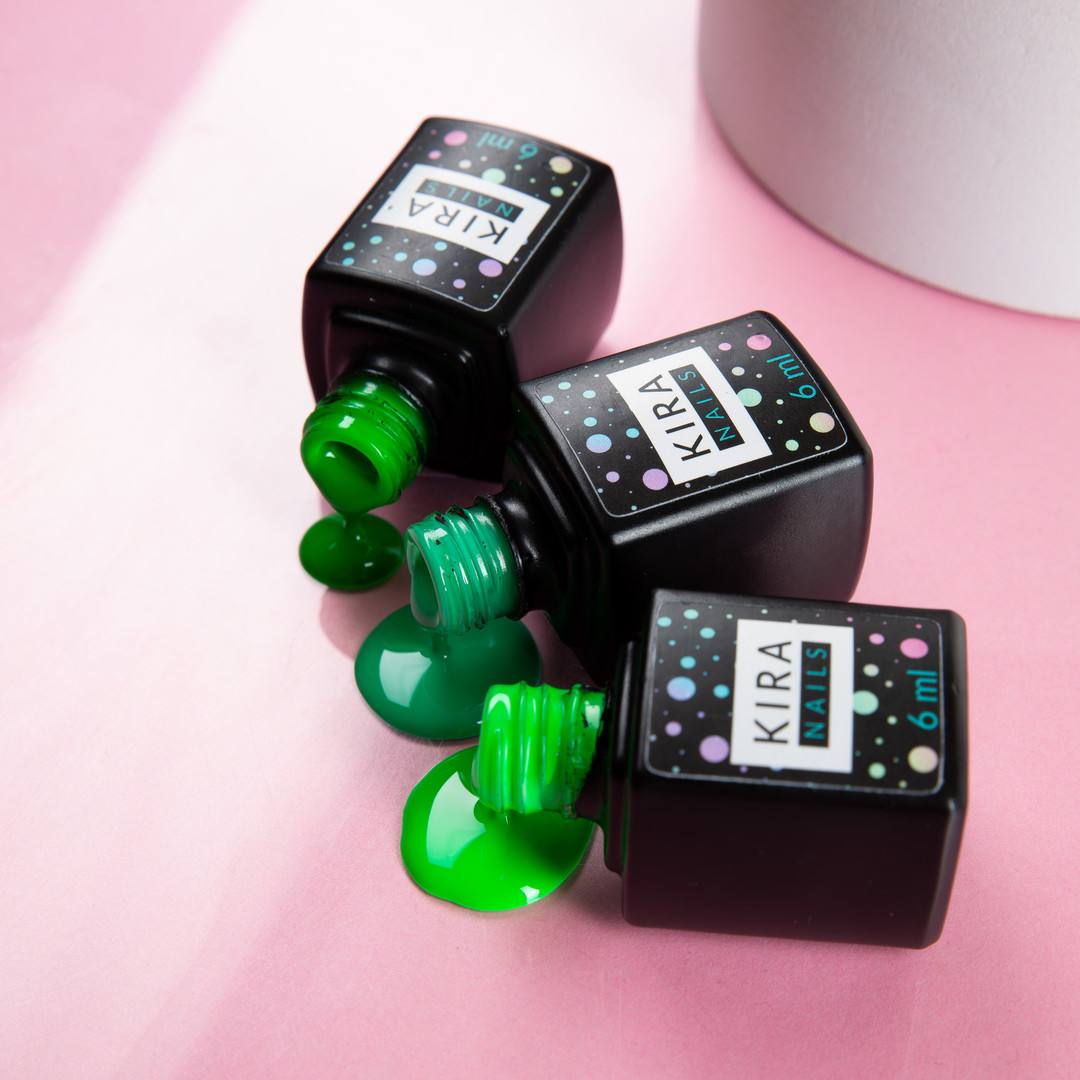 Kira Nails gel varnish No. 184 (candy green, enamel), 6 ml