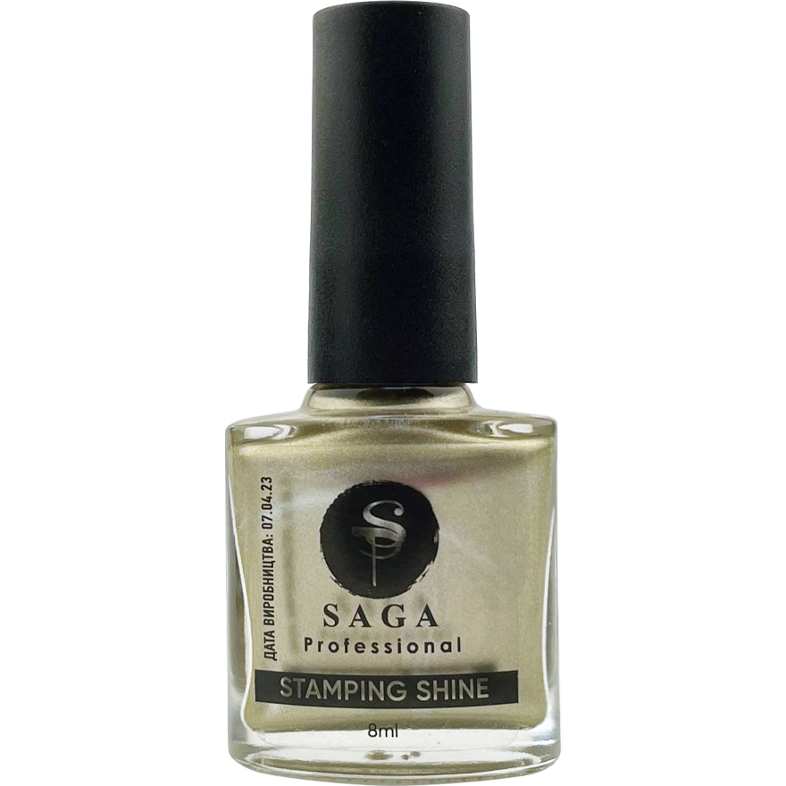 SAGA professional varnish stamping paint 03 (golden, chrome), 8 ml