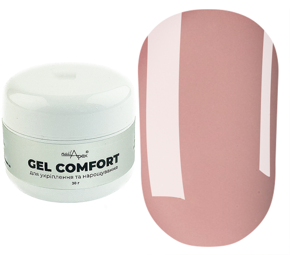NailApex Гель без опилу COMFORT GEL №6, природній, 30 мл