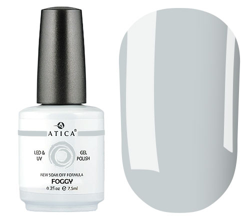 Atica Foggy GPM175 gel-varnish (gray, enamel), 7.5 ml
