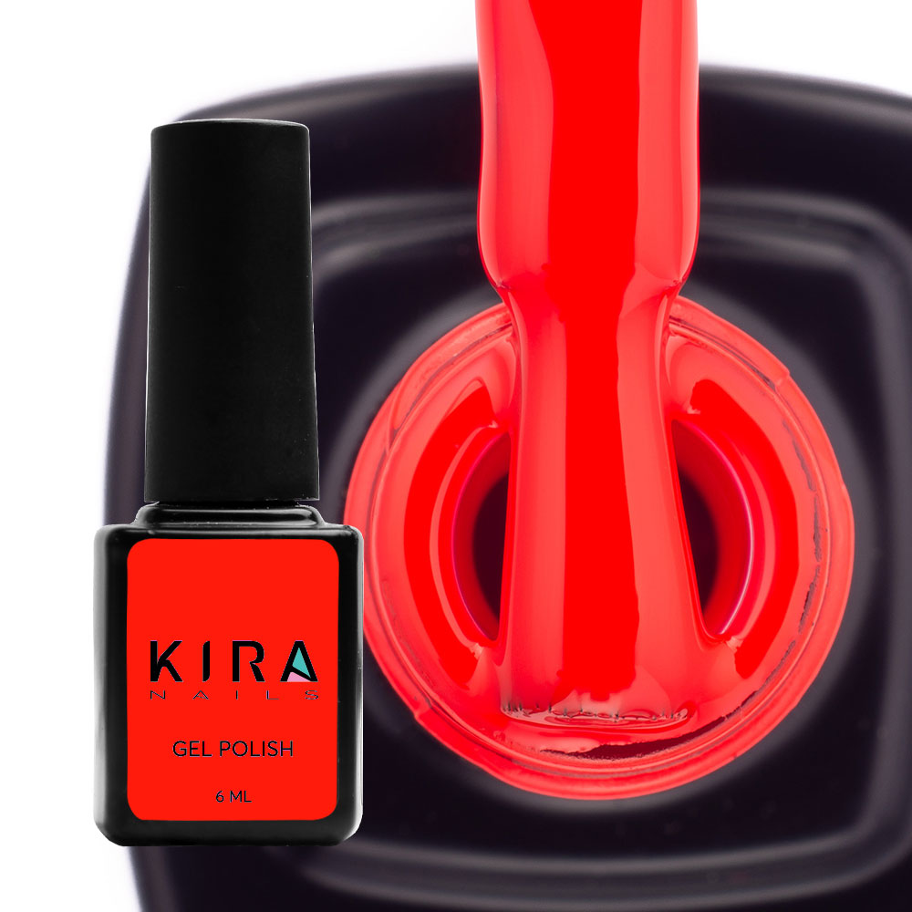Kira Nails gel varnish No. 166 (piquant red, enamel), 6 ml
