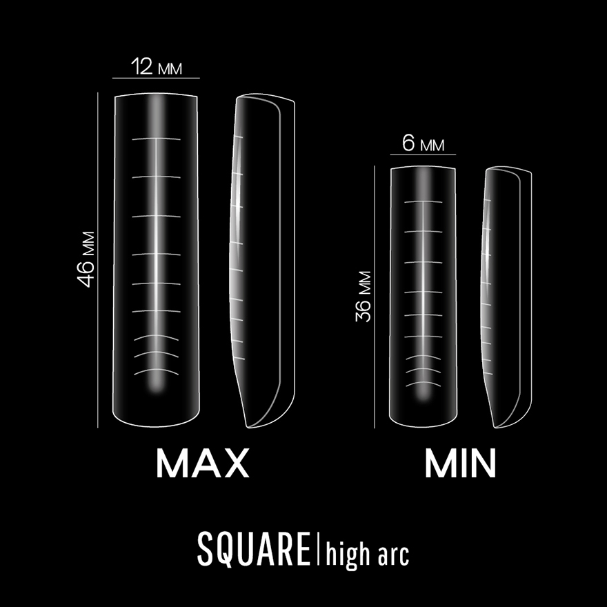 ADORE Professional Upper forms for extension PRO Nail Forms, arched square (square), 120 pcs