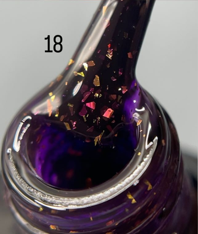 SAGA professional LEAF BASE 18, (purple with golden tint), 9 ml