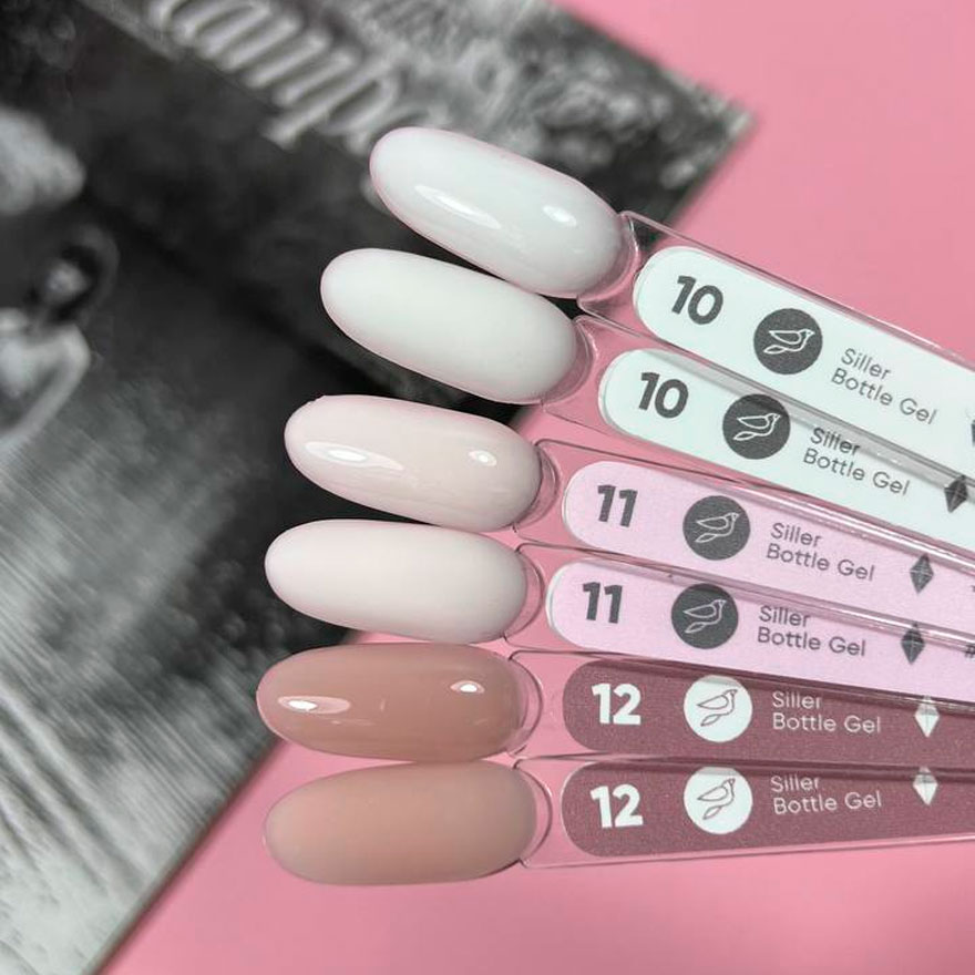Siller Гель для нігтів Bottle Gel №10 (молочний), 15 мл Siller Гель для нігтів Bottle Gel №10 (молочний), 15 мл