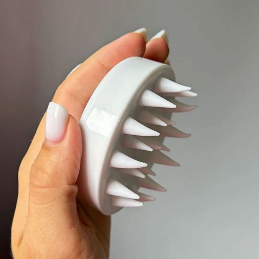 Massage silicone scalp brush, lilac
